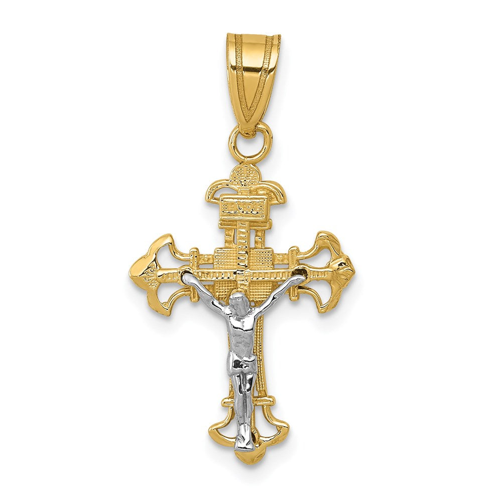 14K Bicolor Inri Kruzifix Charm