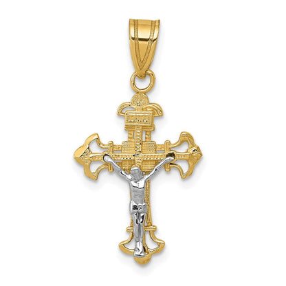14K Bicolor Inri Kruzifix Charm