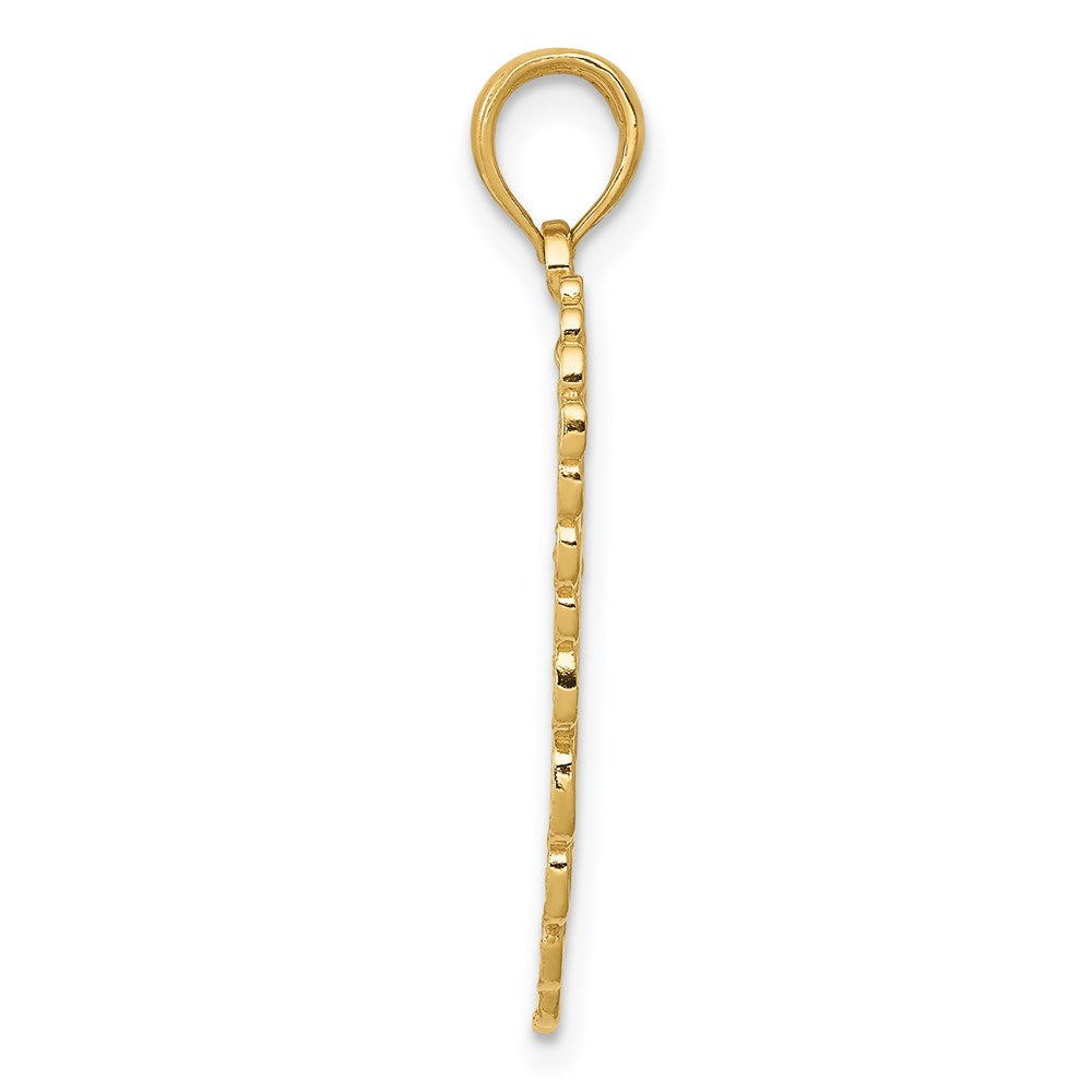 14K Gelbgold Engel Flügel Anhänger