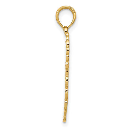 14K Gelbgold Engel Flügel Anhänger