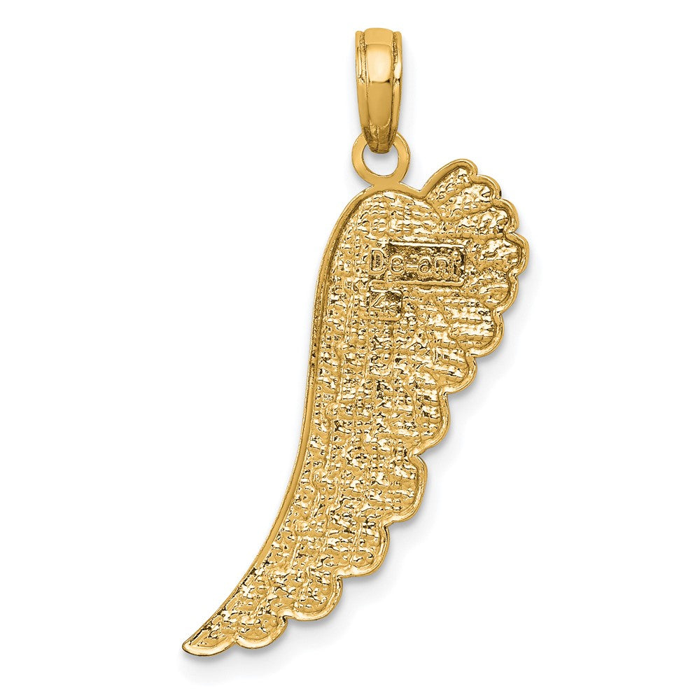 14K Gelbgold Engel Flügel Anhänger