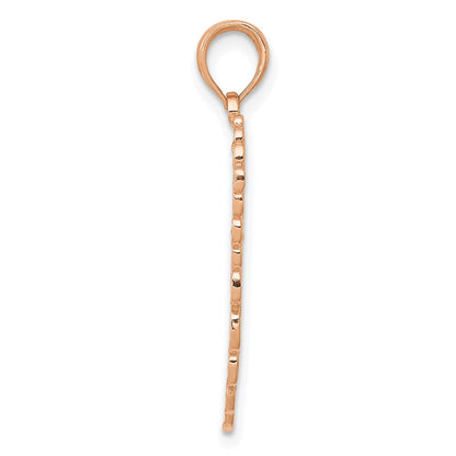 14K Roségold Engel Flügel Anhänger