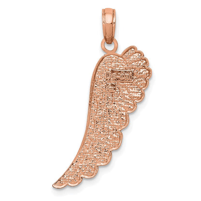 14K Roségold Engel Flügel Anhänger