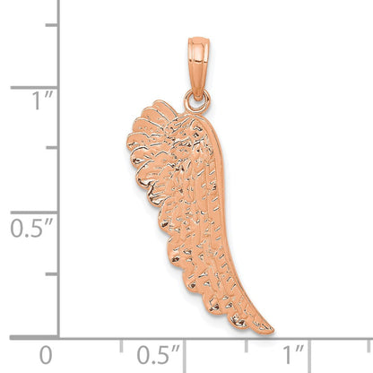 14K Roségold Engel Flügel Anhänger