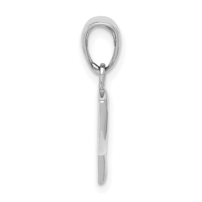 14K Weißgold Ichthus Fisch Anhänger