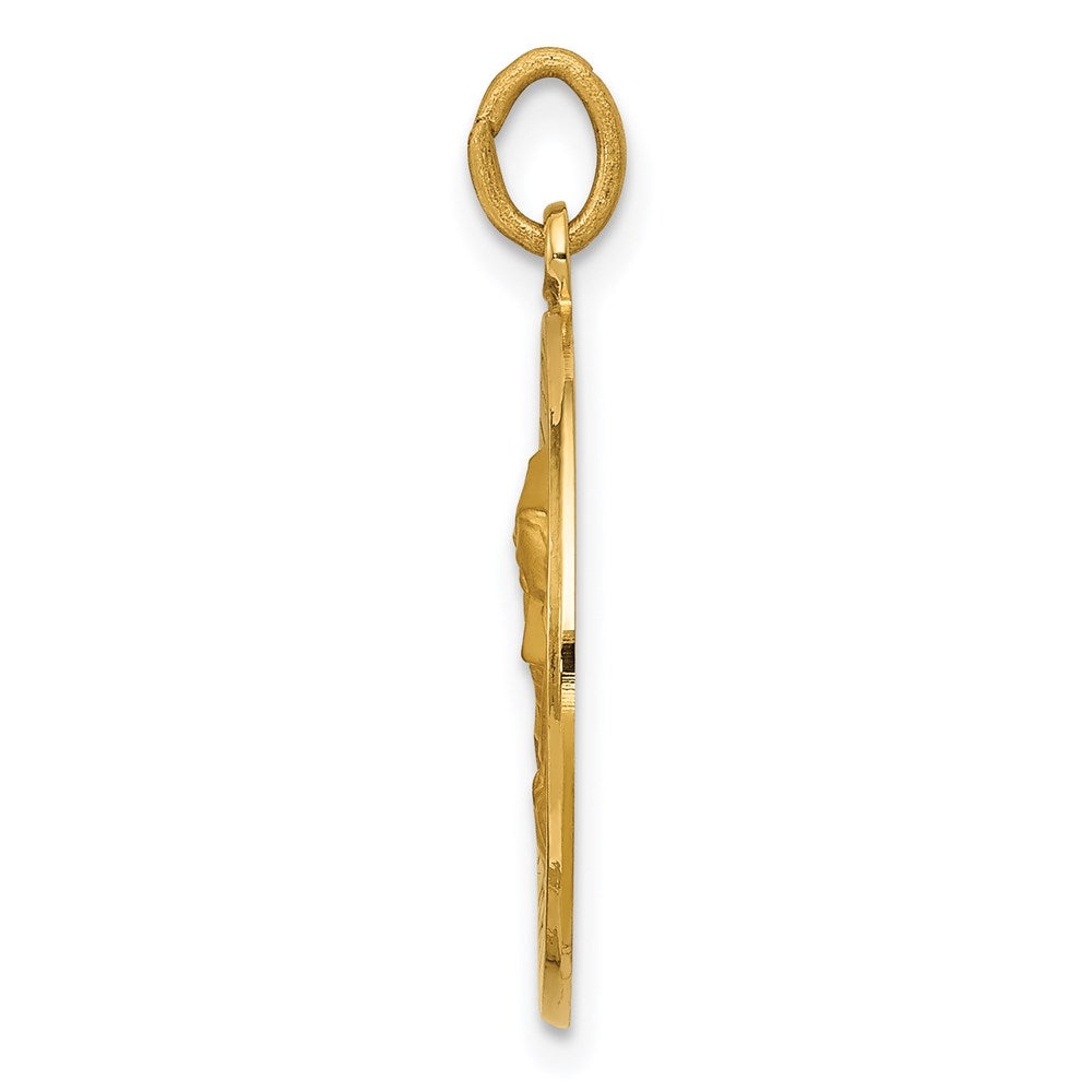 14K Gelbgold Medaille „Unsere Liebe Frau der Schmerzen” Anhänger
