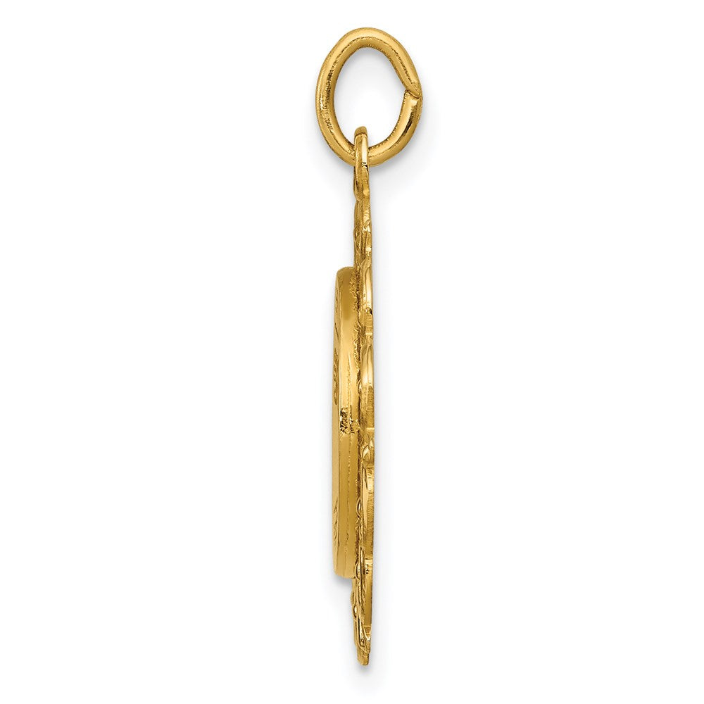 14K Gelbgold Anhänger Schmerzensmutter-Medaille