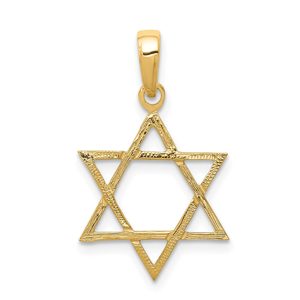 14K Gelbgold Stern Of David Anhänger