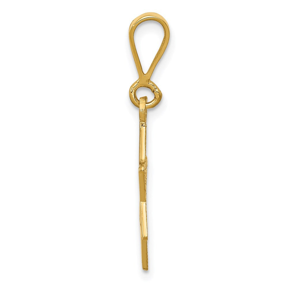 14K Gelbgold Stern Of David Charm
