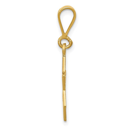 14K Gelbgold Stern Of David Charm