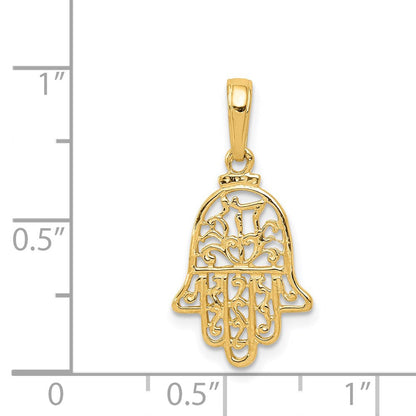 14K Gelbgold Chamseh Anhänger