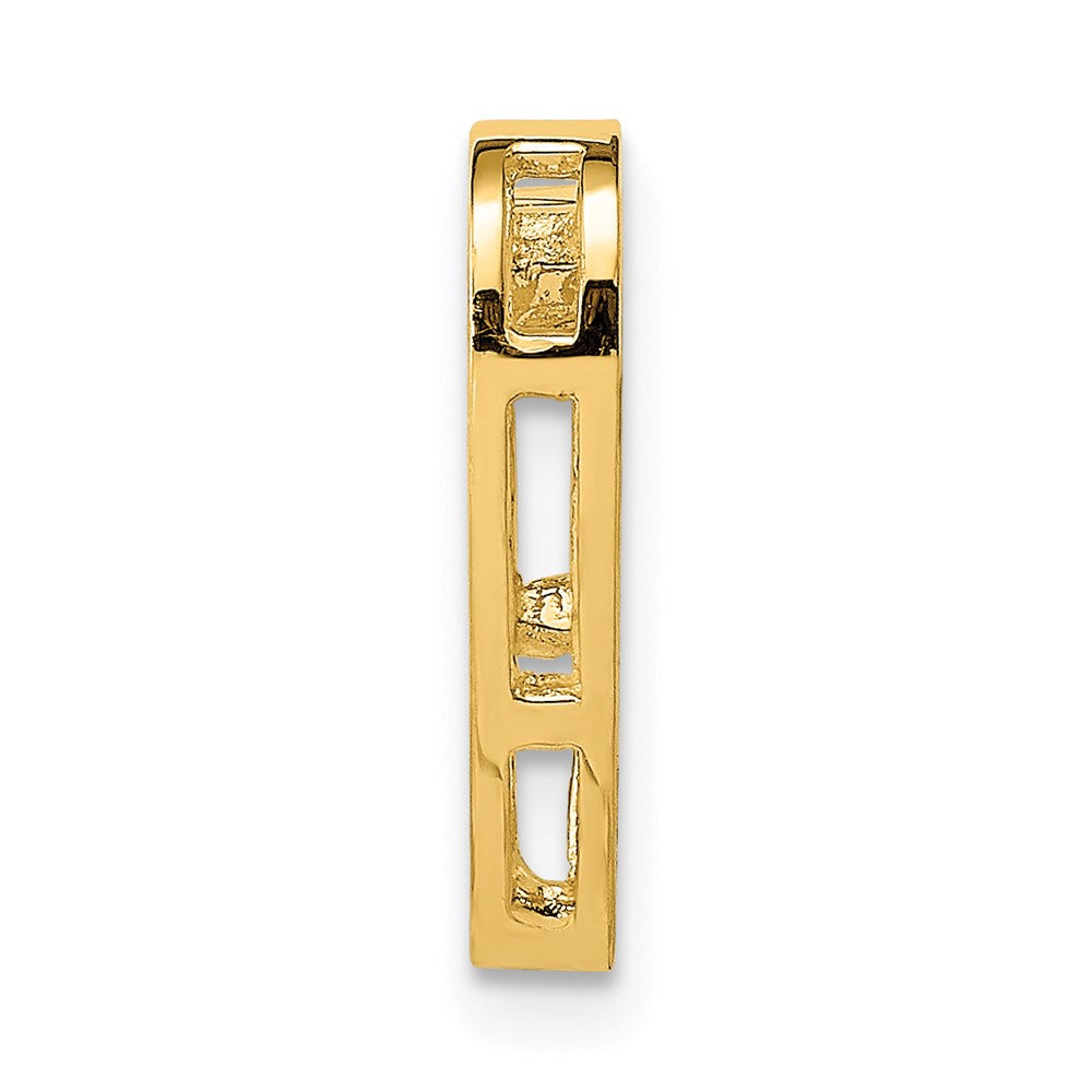 14K Gelbgold Poliert Herz Kette Anhänger