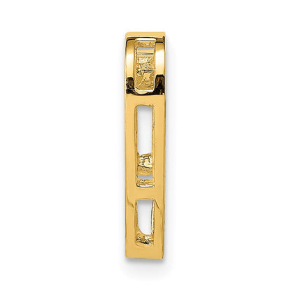 14K Gelbgold Poliert Herz Kette Anhänger