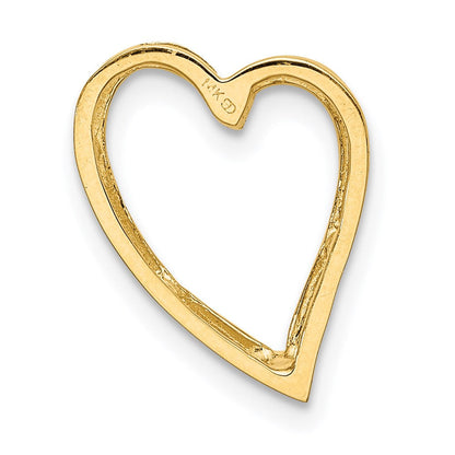 14K Gelbgold Poliert Herz Kette Anhänger