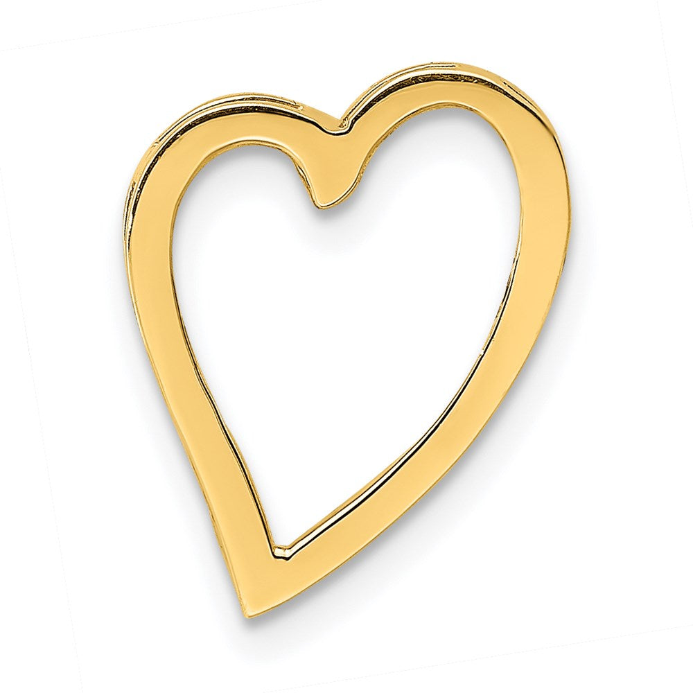 14K Gelbgold Poliert Herz Kette Anhänger