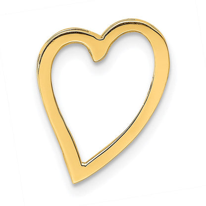 14K Gelbgold Poliert Herz Kette Anhänger