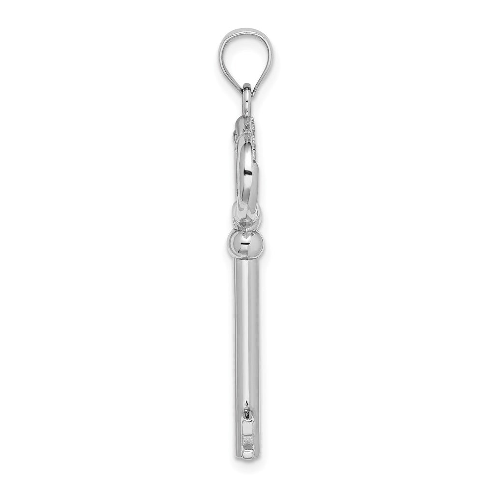14K Weißgold 3D „SCHLÜSSEL ZU MEINEM HERZEN" Schlüssel-Charm