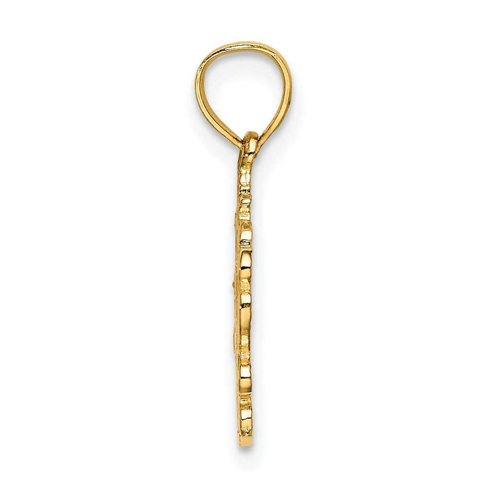 14K Gelbgold Liebe mit Herz Charm