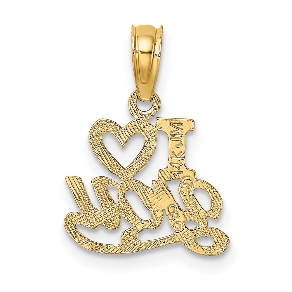 14K Gelbgold Poliert und Strukturiert I Herz You Charm