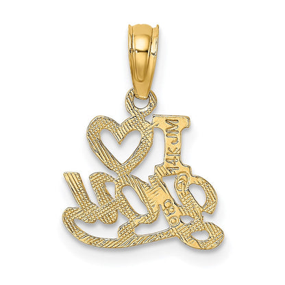 14K Gelbgold Poliert und Strukturiert I Herz You Charm