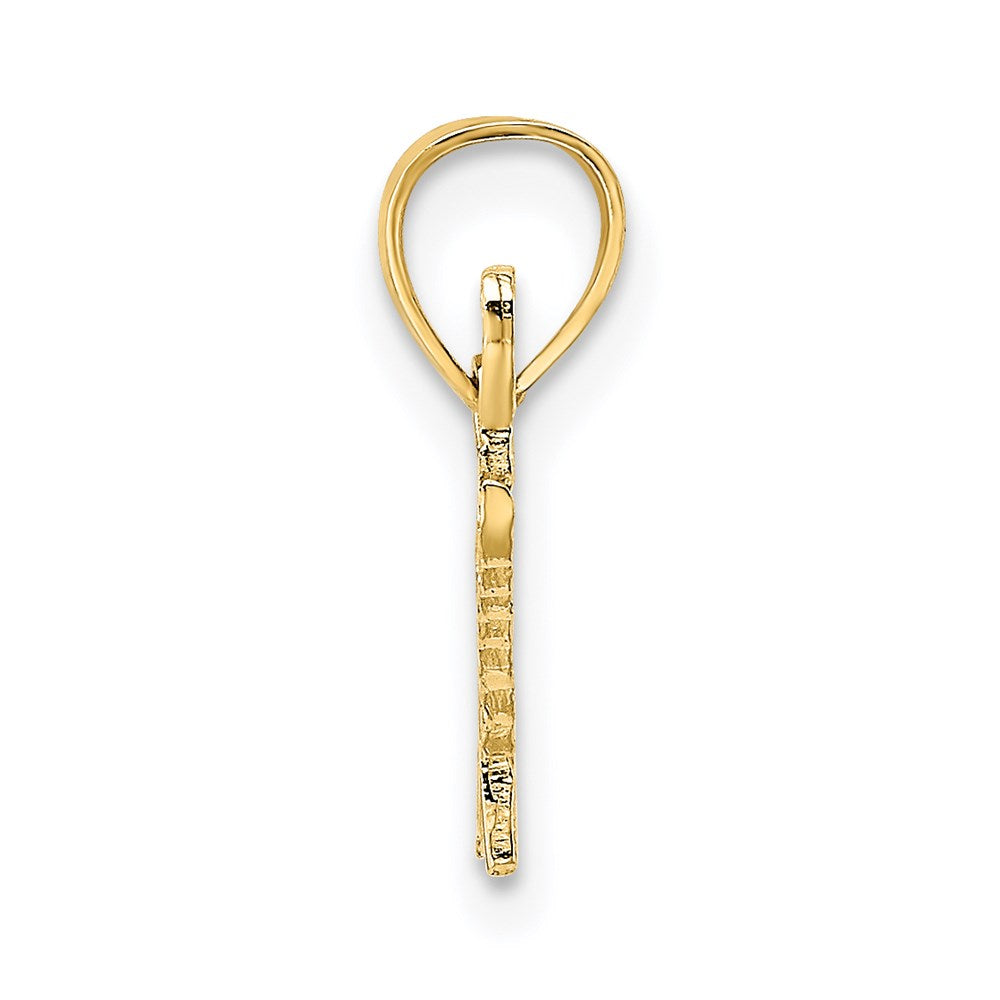14K Gelbgold Poliert und Strukturiert Special Charm