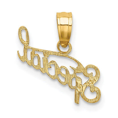14K Gelbgold Poliert und Strukturiert Special Charm
