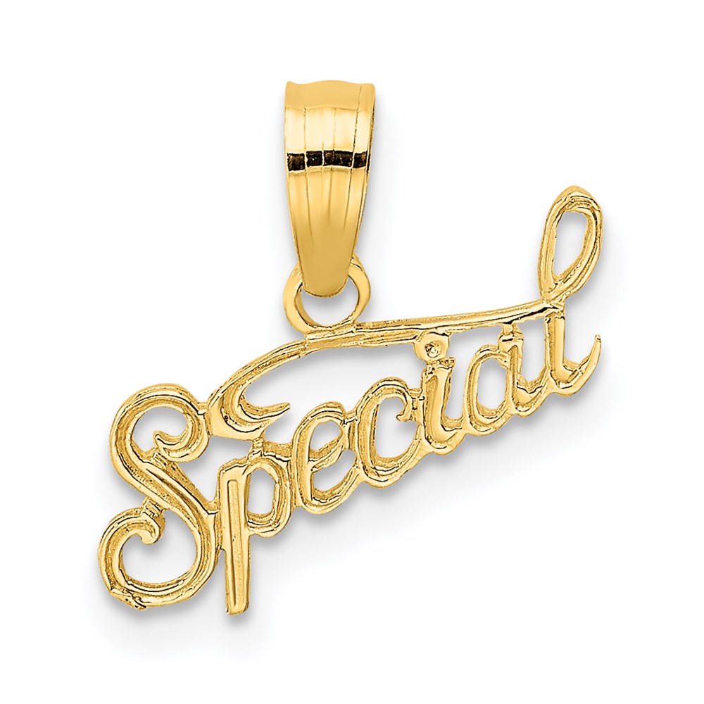 14K Gelbgold Poliert und Strukturiert Special Charm