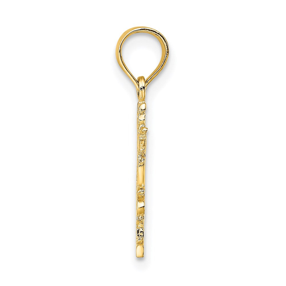 14K Gelbgold He Loves Me Herz Charm