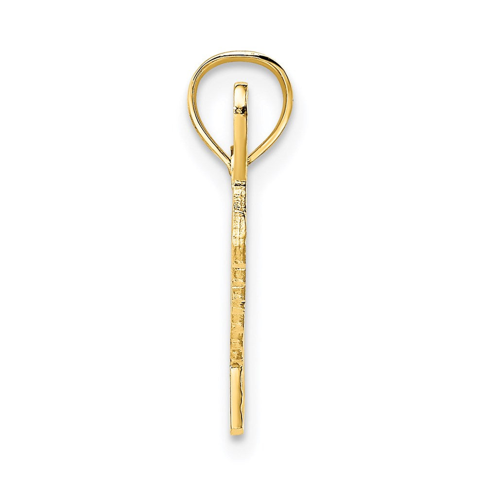 14K Gelbgold Poliert und Strukturiert Special Charm