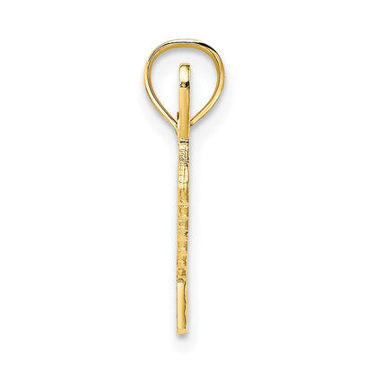 14K Gelbgold Poliert und Strukturiert Special Charm