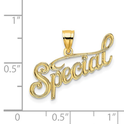 14K Gelbgold Poliert und Strukturiert Special Charm
