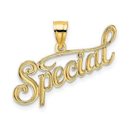 14K Gelbgold Poliert und Strukturiert Special Charm