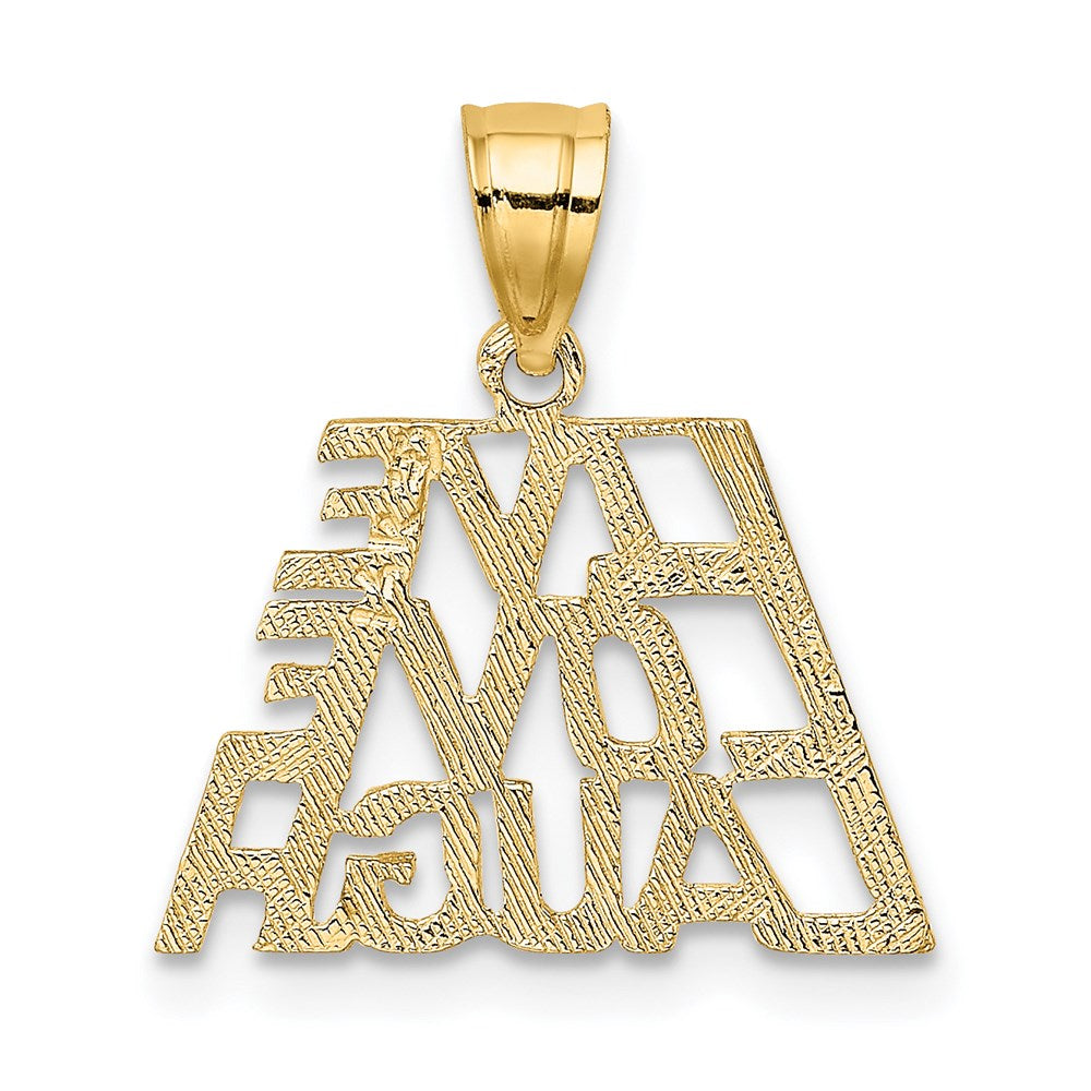 14K Gelbgold Leben Lachen Liebe Charm