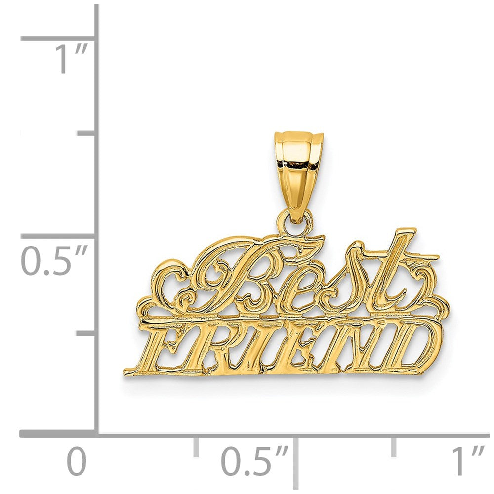 14K Gelbgold Beste Freund Charm