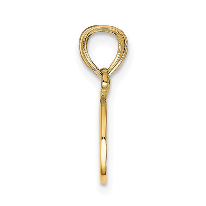 14K Gelbgold Break Apart Ausgeschnitten Beste Freund Charm