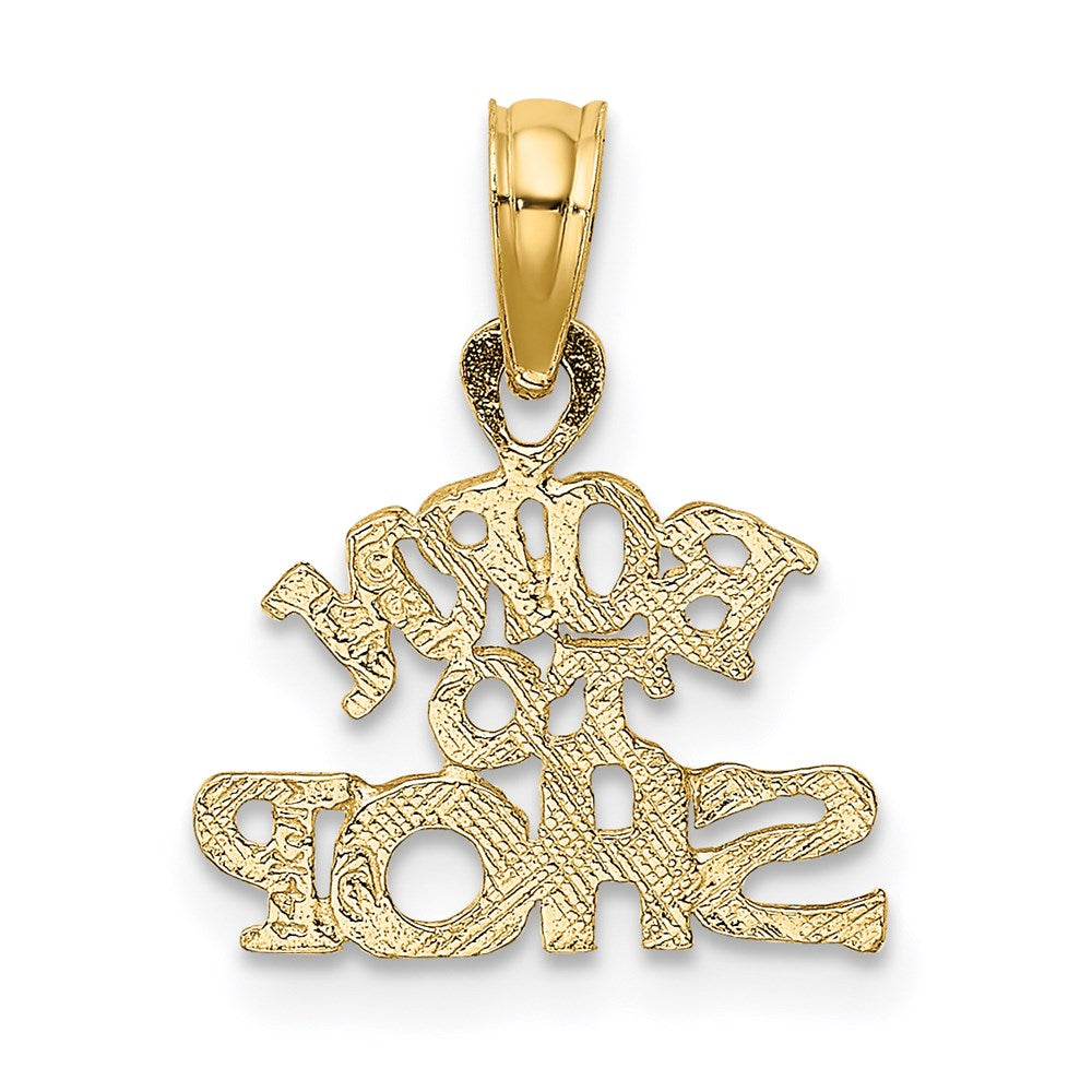 14K Gelbgold Born To Shop Charm