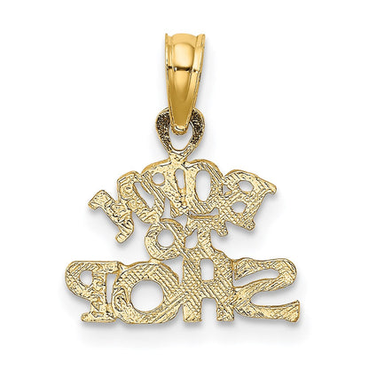 14K Gelbgold Born To Shop Charm