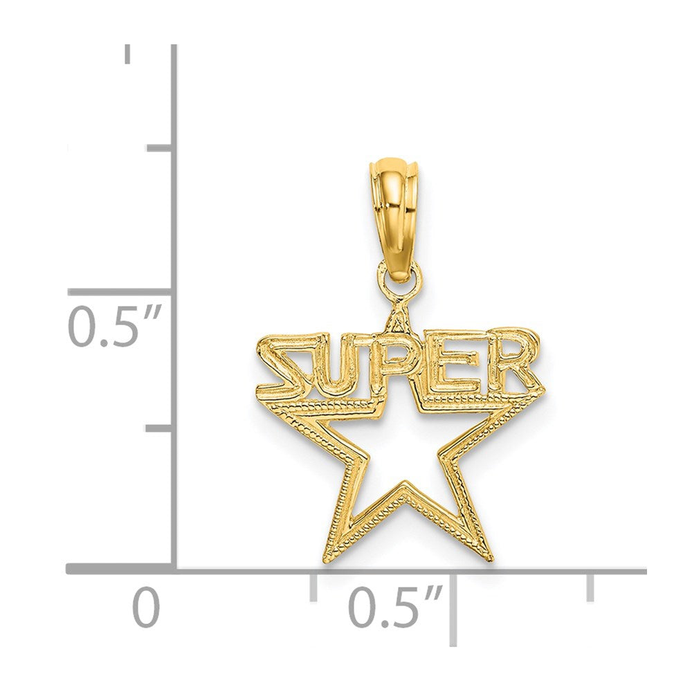 14K Gelbgold Super Stern Charm