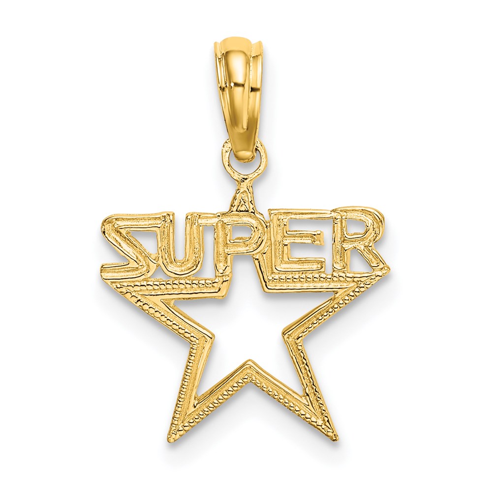 14K Gelbgold Super Stern Charm