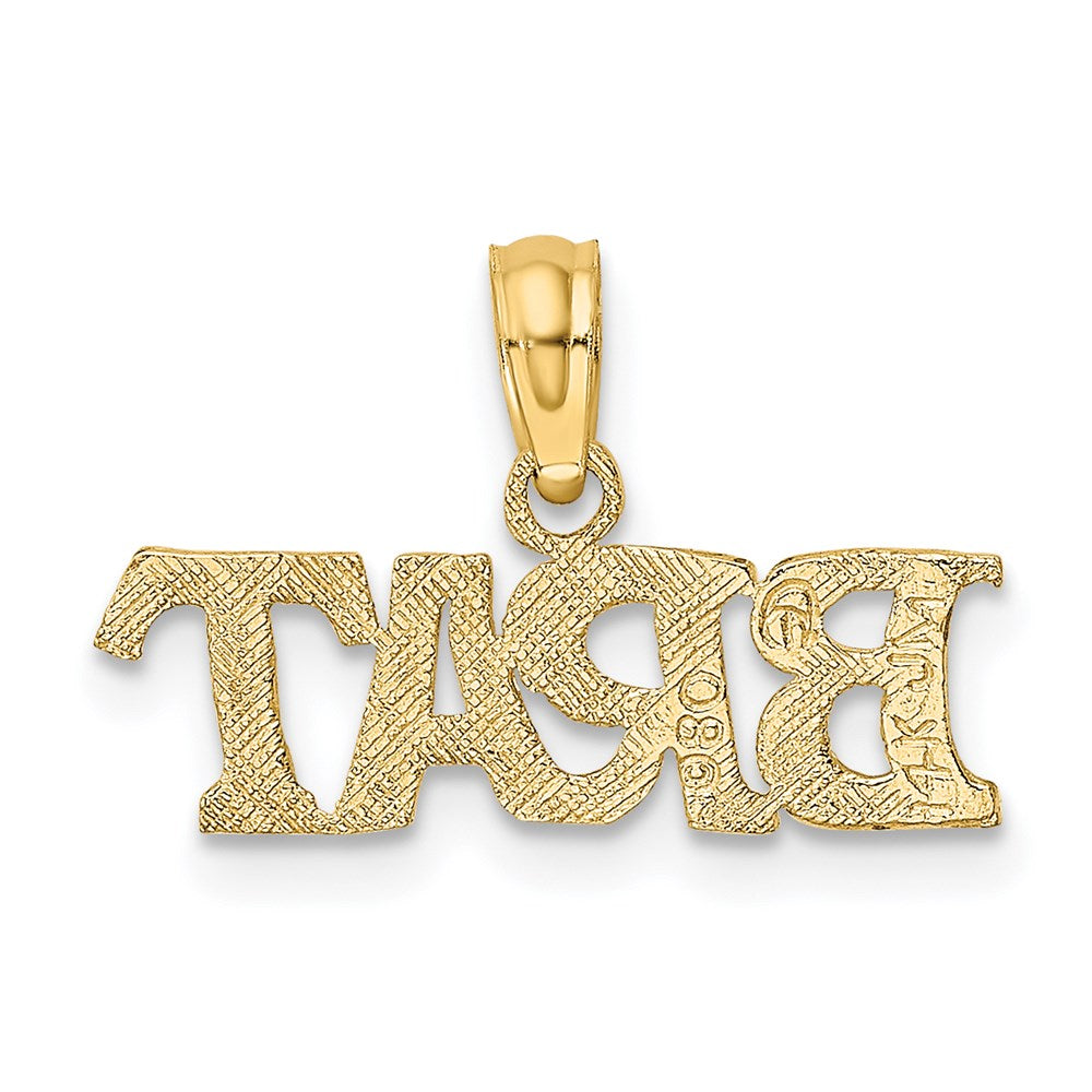 14K Gelbgold Poliert Brat Charm