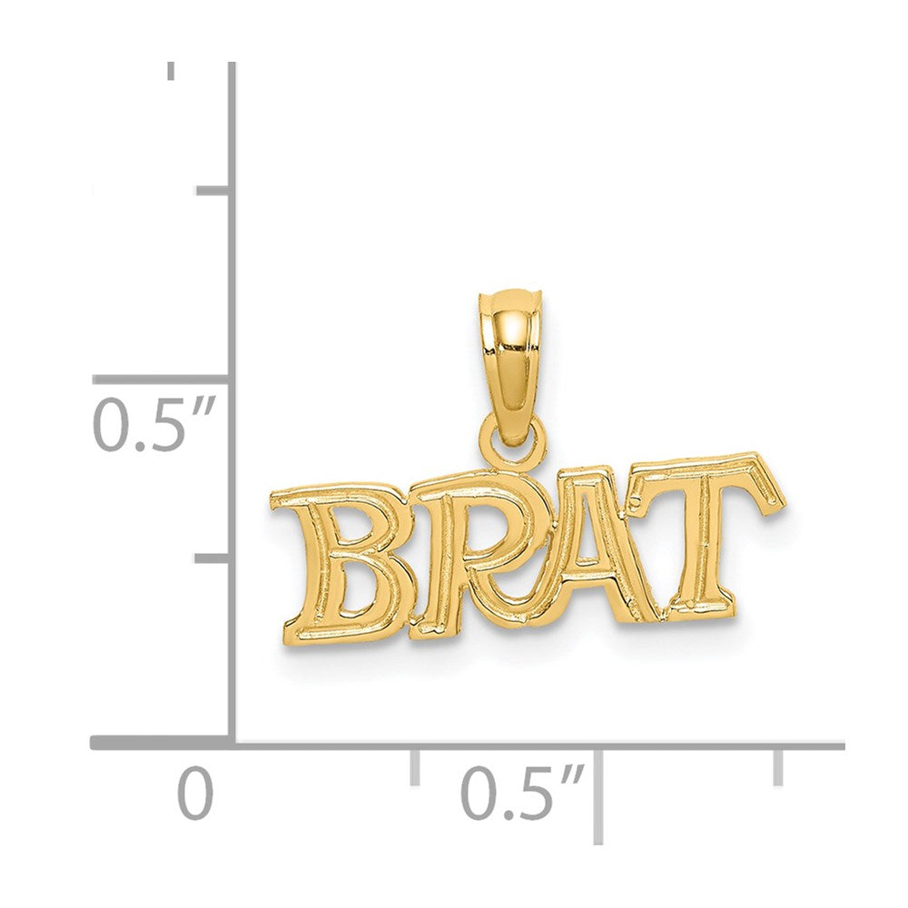 14K Gelbgold Poliert Brat Charm
