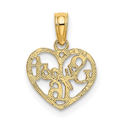 14K Gelbgold Süß 16 in Herz Charm