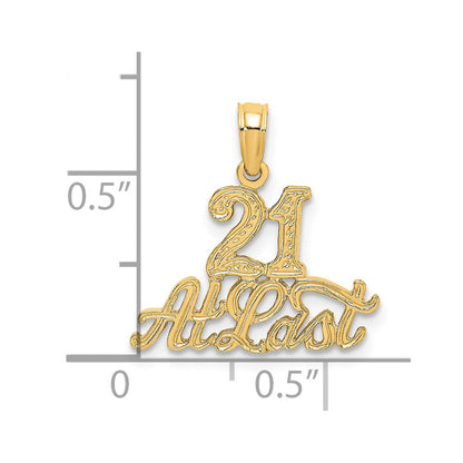 14K Gelbgold 21 At Last Charm