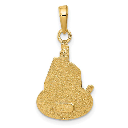 14K Gelbgold Anhänger „Kuchenstück mit Kerze – ALLES GUTE ZUM GEBURTSTAG“