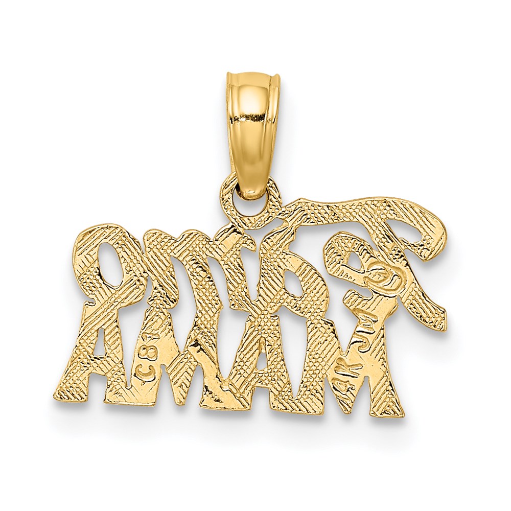 14K Gelbgold Te Amo Mama Charm