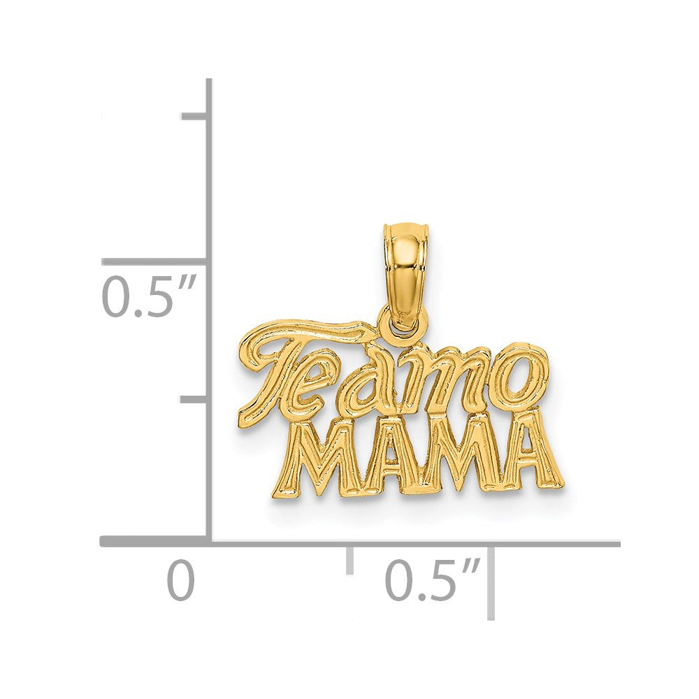 14K Gelbgold Te Amo Mama Charm