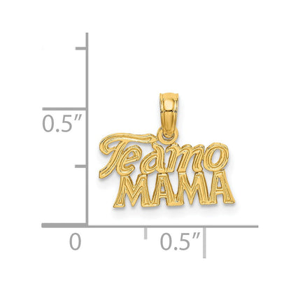 14K Gelbgold Te Amo Mama Charm