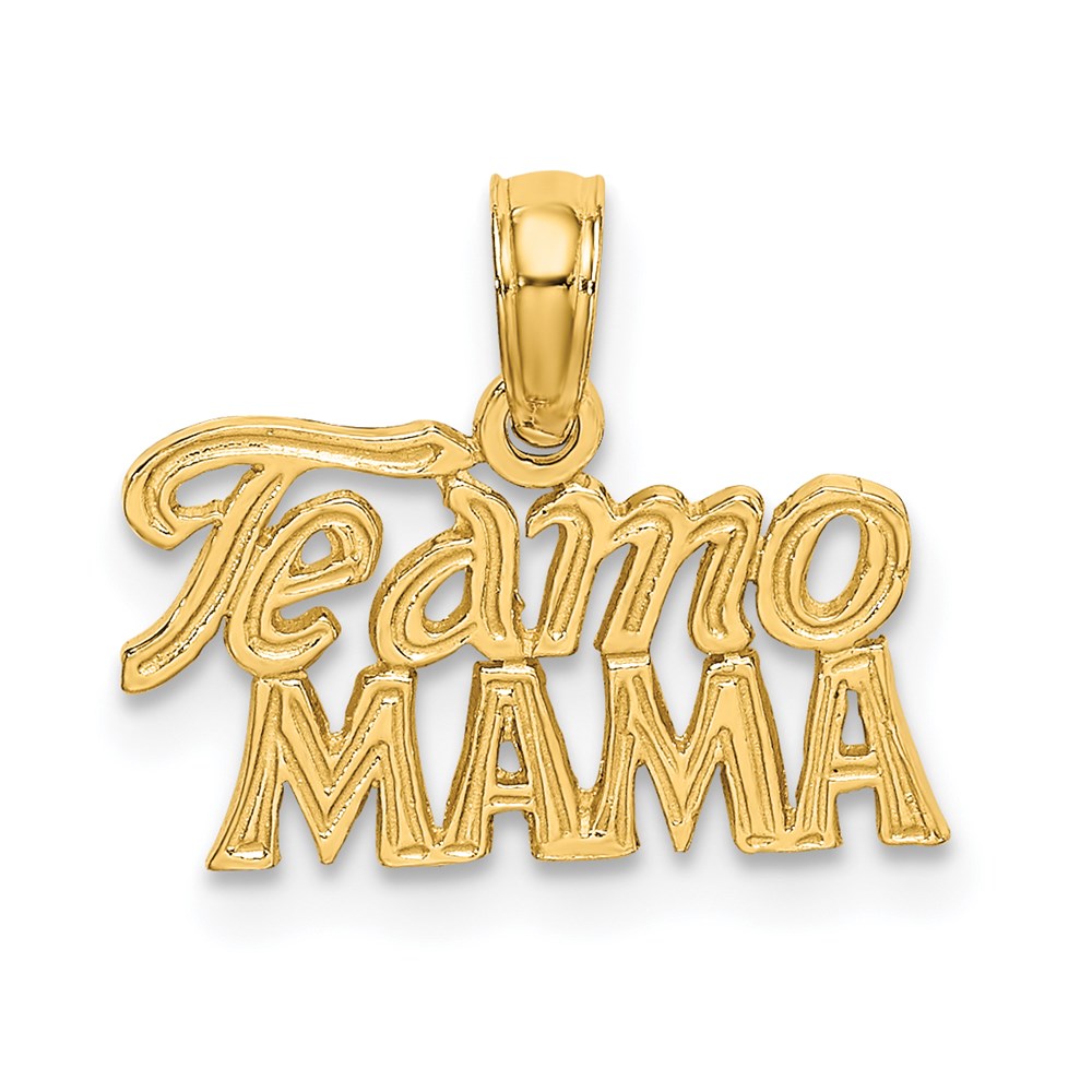 14K Gelbgold Te Amo Mama Charm