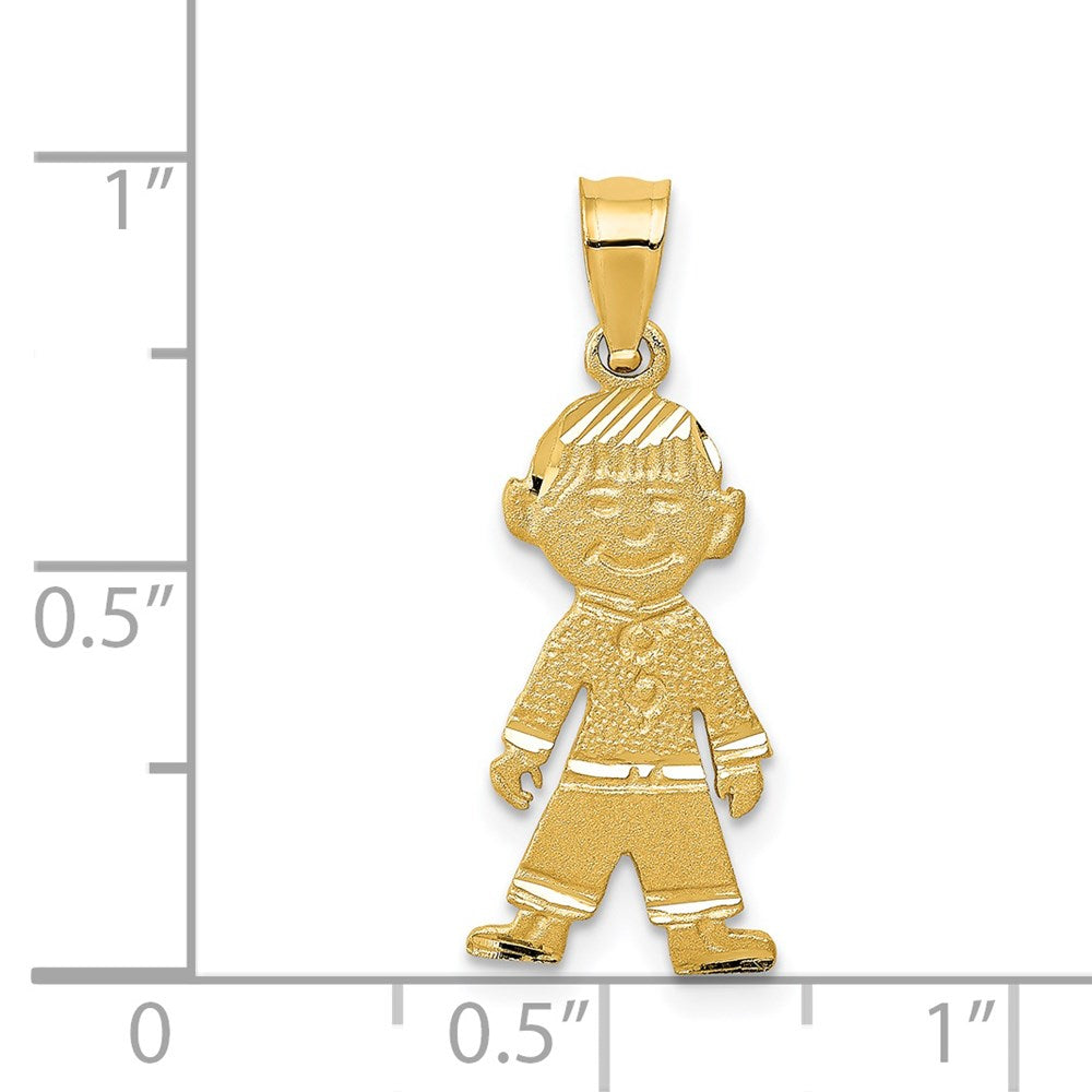 14K Gelbgold Junge Charm