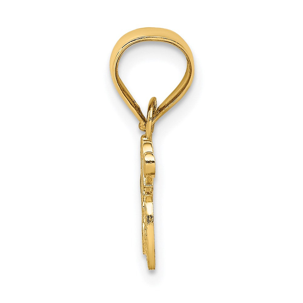 14K Gelbgold Mama mit Herz Charm